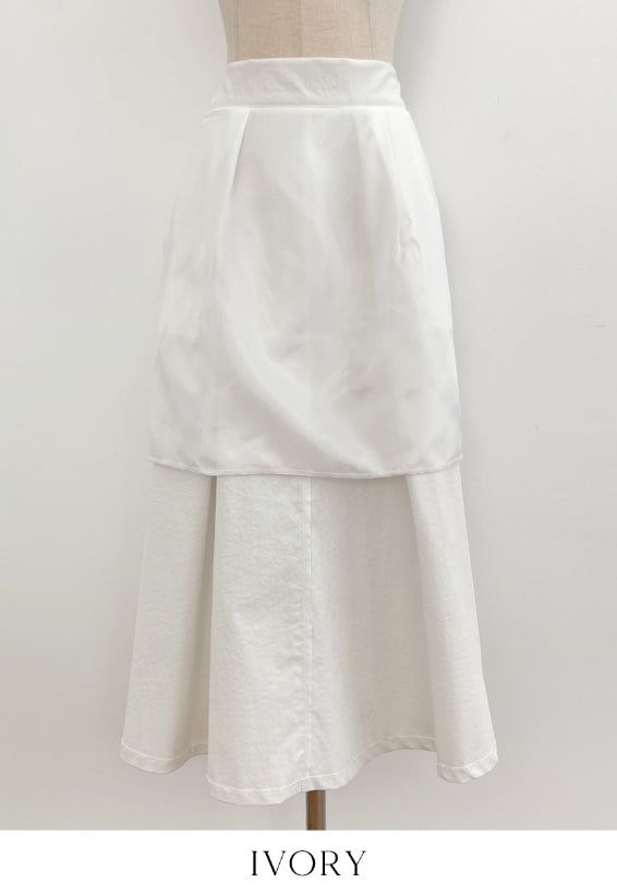 Even Banding Flare Long Skirt