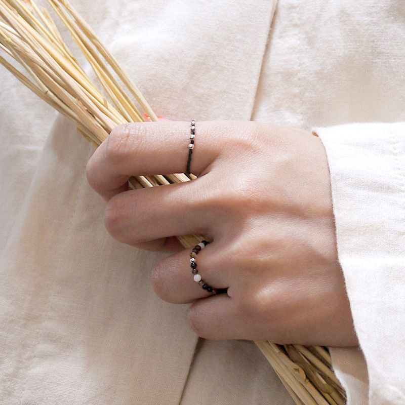 [CCNMADE] 菊 Silver Ring (Skyblue)
