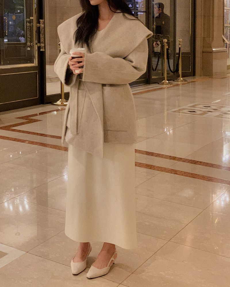 Simmon long knit skirt