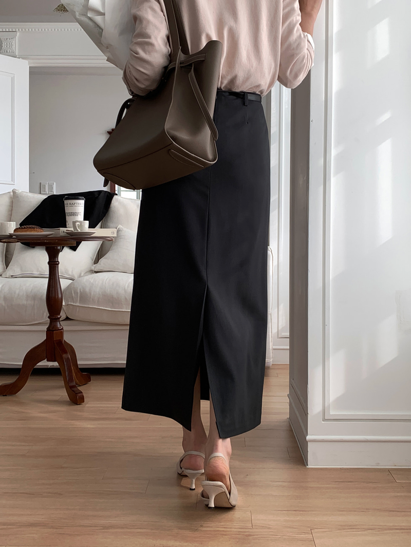 Setter Slit Belt Skirt / 4 colors
