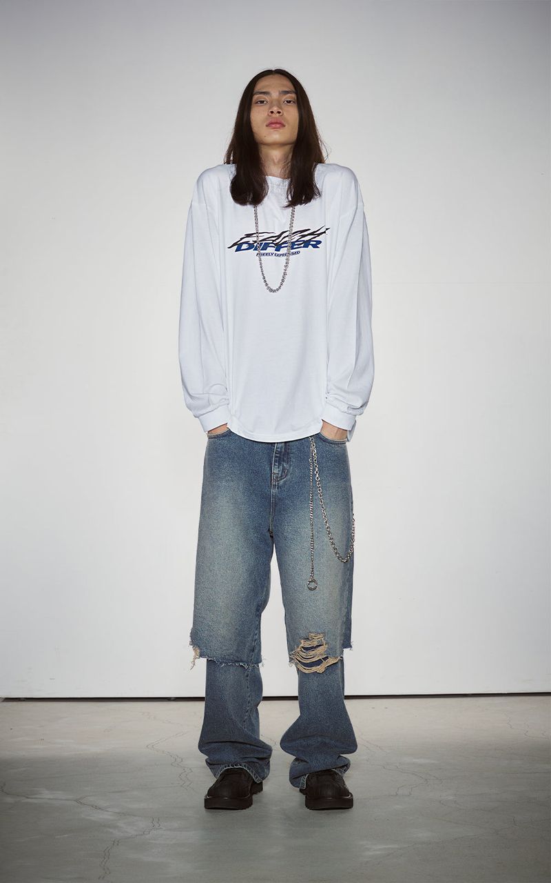 GRAFFITI LONG SLEEVE_WHITE