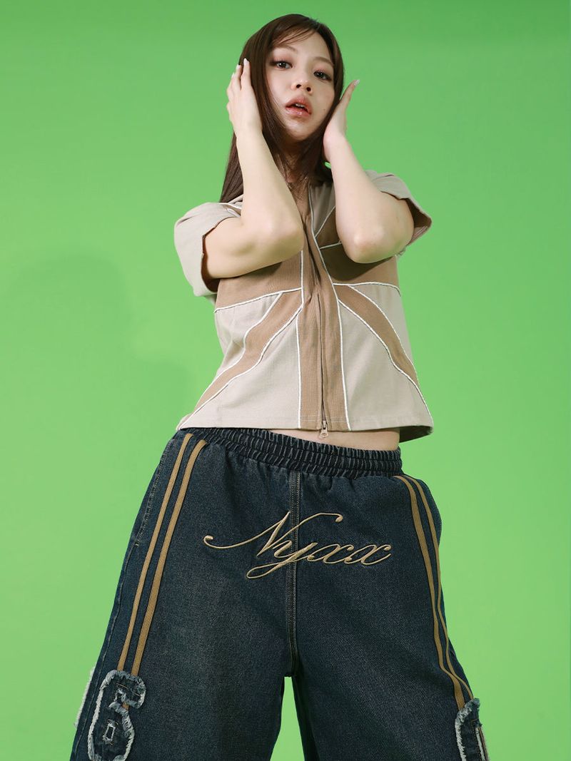 BASKETBALL DENIM HALF PANTS (INDIGO)