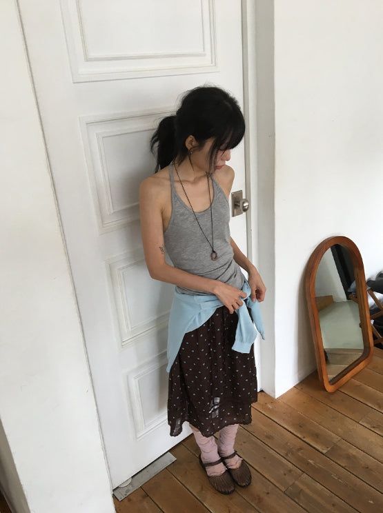Dva Basic Halterneck Layered Long Sleeveless