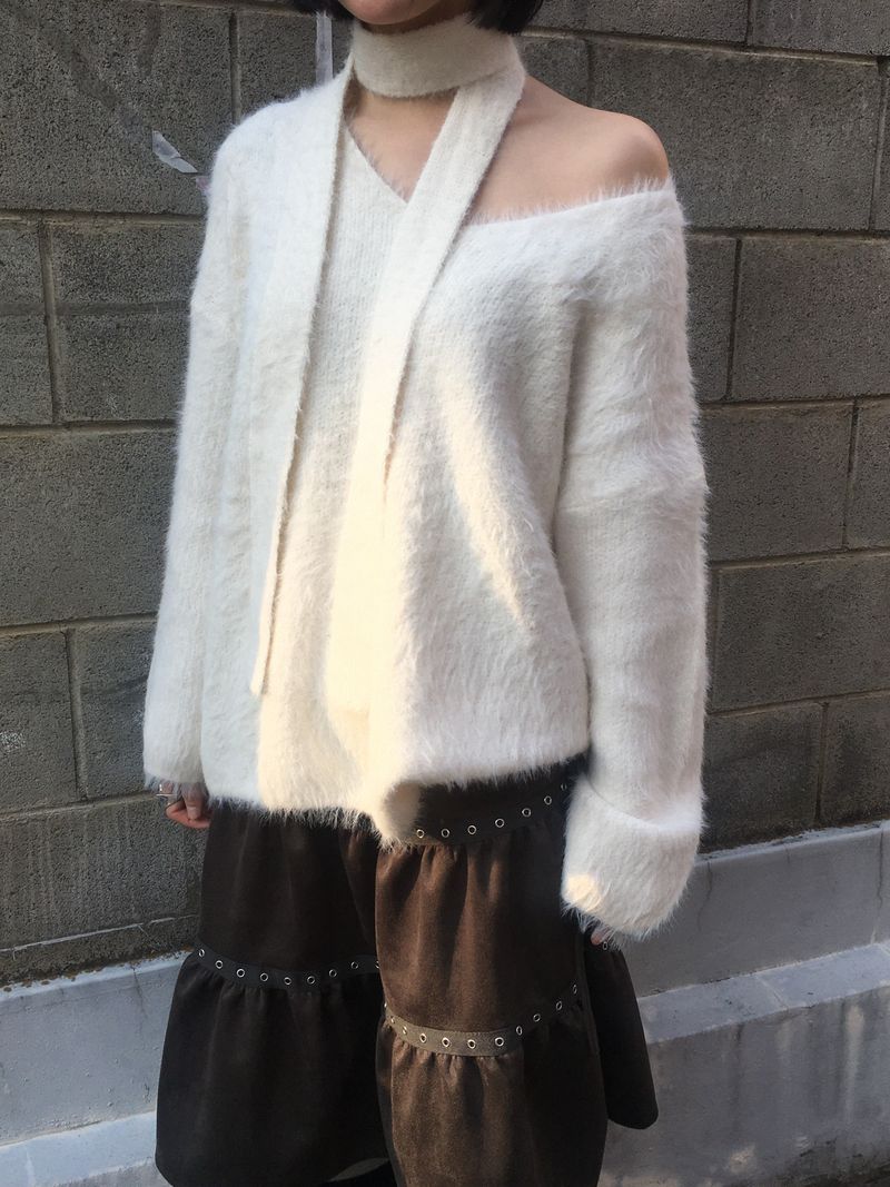 Love N Hairy muffler knitwear