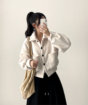 Mori soft fleece pocket jacket