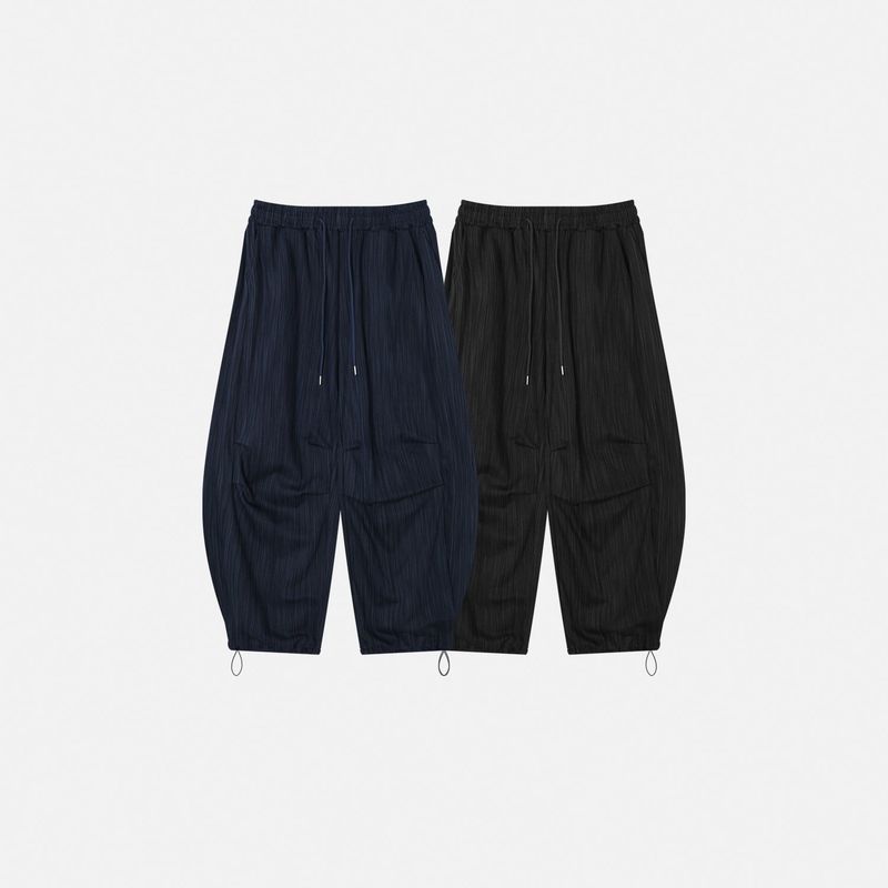 Denim Striped Balloon Pants 2COLOR