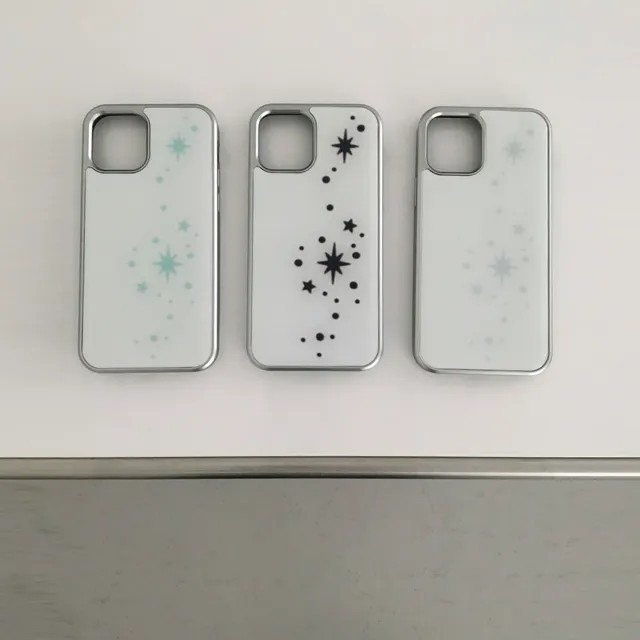 Light and stars in mint silver epoxy case
