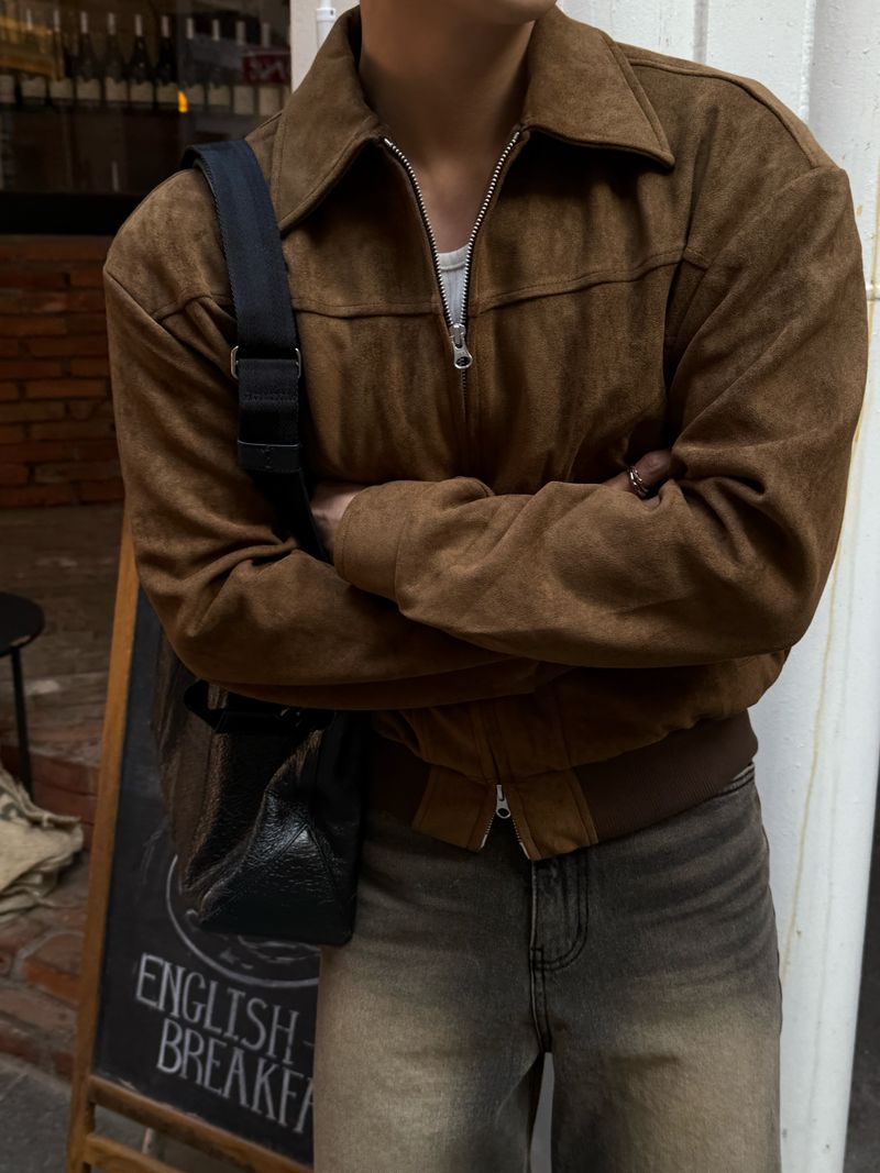 Sage suede jacket
