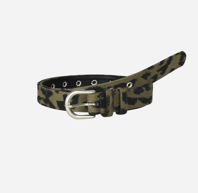No.1429 leopard eyelet belt (3color)