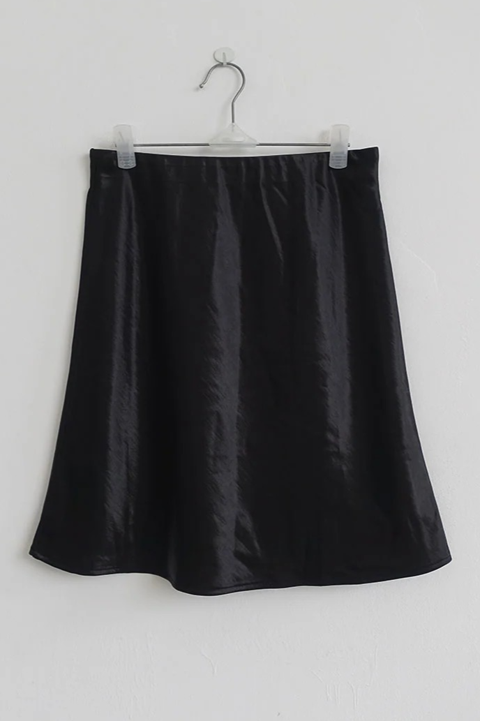 SATIN A-LINE MINI SKIRT (5COLORS!)