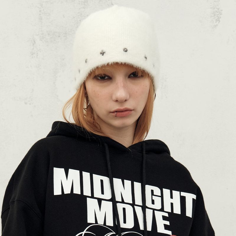 MIDNIGHT MOVE（ミッドナイトムーブ）の「ey cr beanie (ivory)（Hats）」