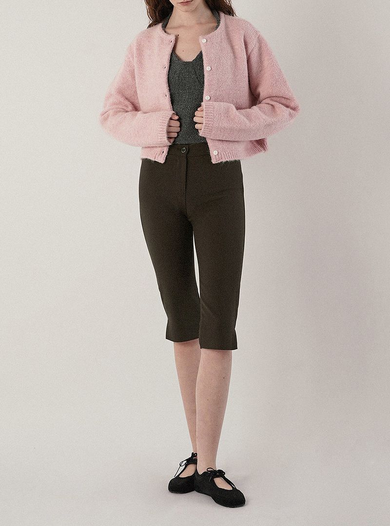 Line capri pants_brown
