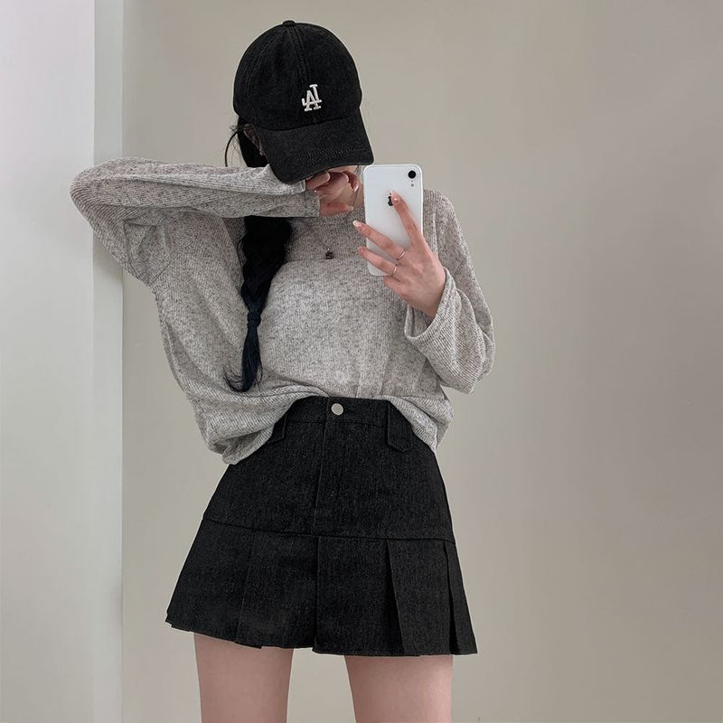 [Bellide made] See-through Bookle Linen Summer Knit T-shirt