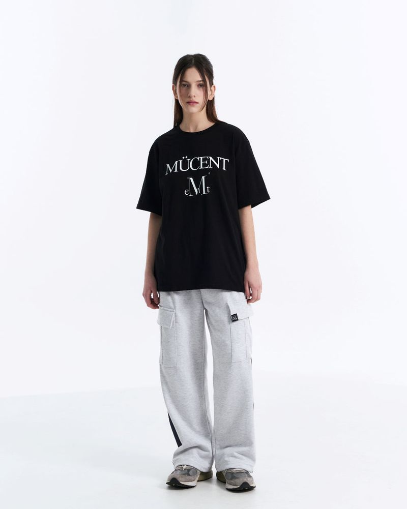 BASIC LOGO HALF T (Black, White) 