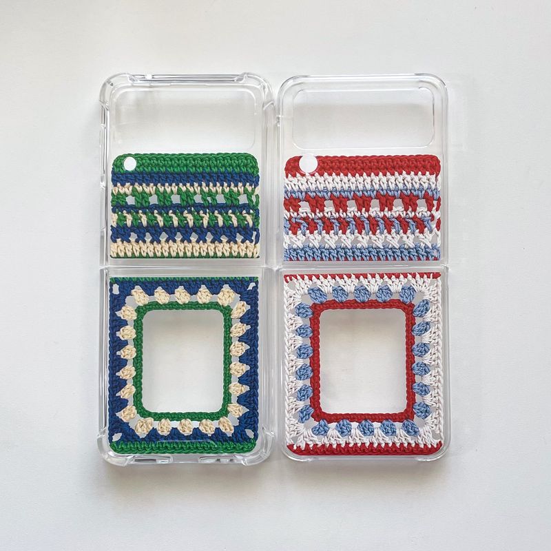 MOTIF FRAME HARD JELL CASE_GREEN & BLUE