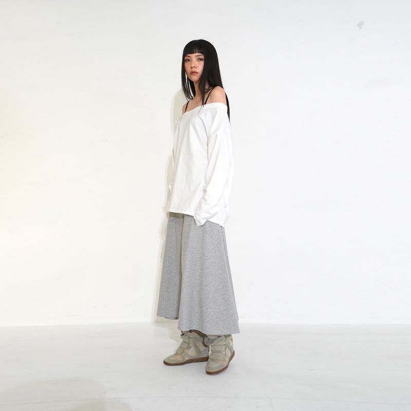 Cubic line long skirt 003