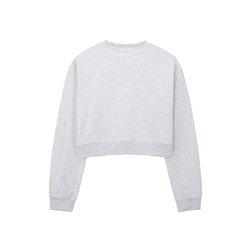 0 9 Ren crop sweatshirt - LIGHT GREY