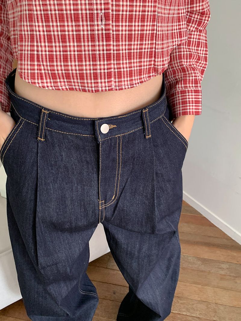 PINTUCK RAW JEANS (2C)
