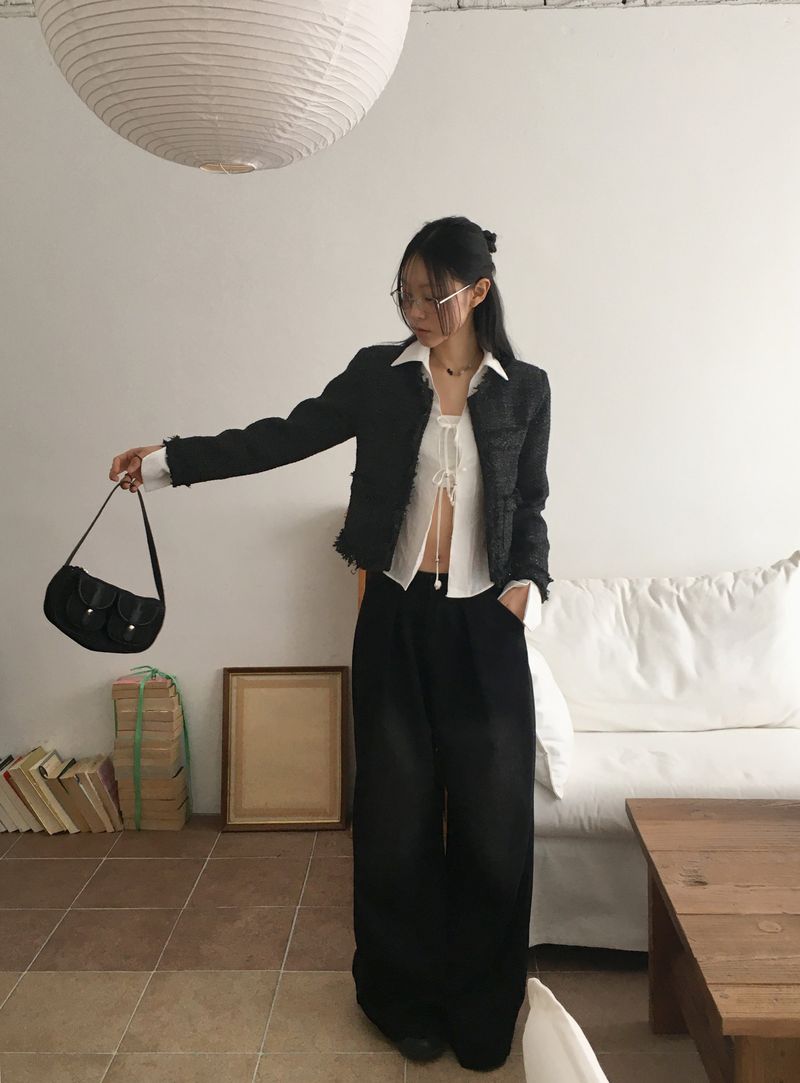 [MADE] Shado Fringe Hook Tweed Jacket