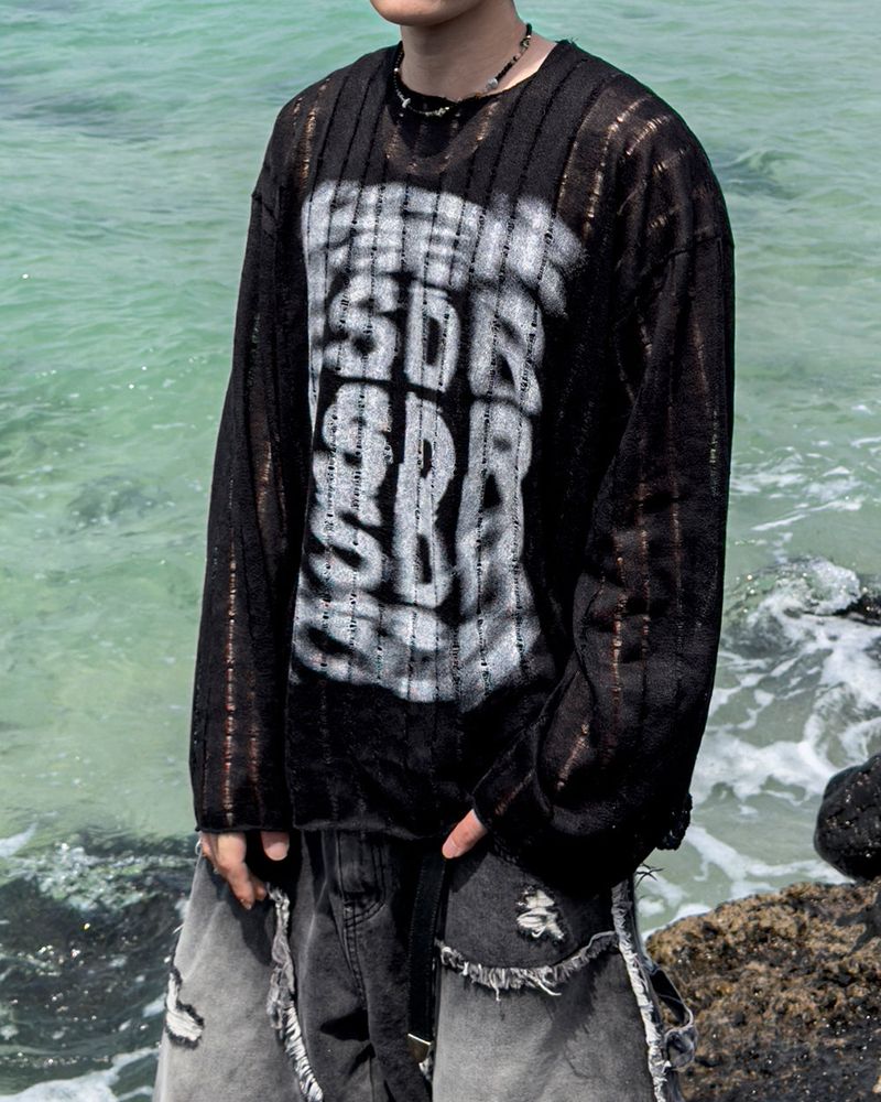 Lunera Painting See-through Knit