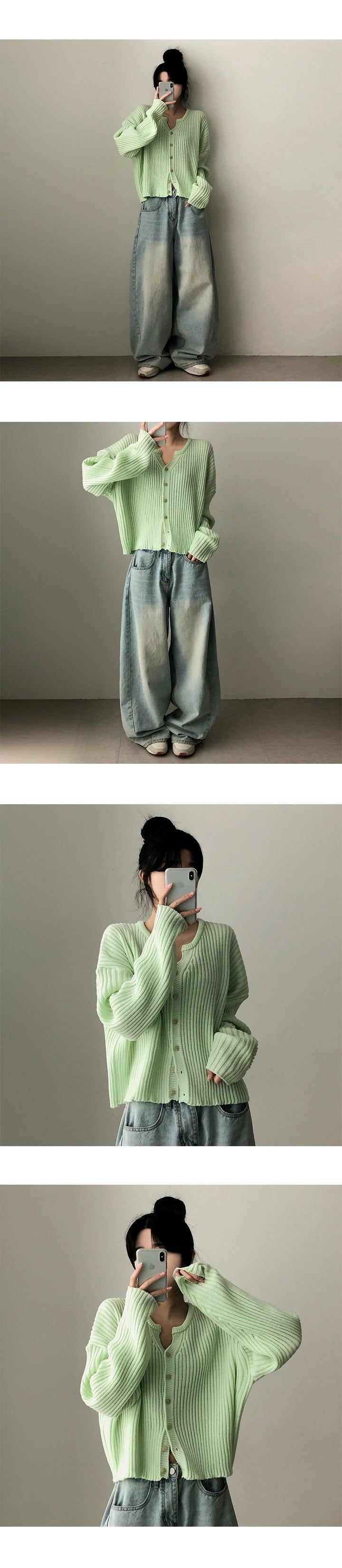 Dirt snap knit cardigan