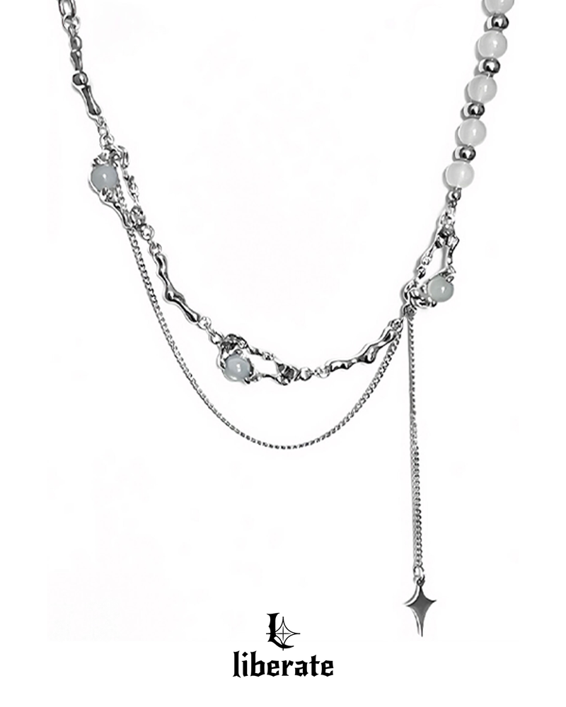 [Surgical Steel] Emerald Opal Drop Necklace - Aespa Winter, Ive Yujin Pick