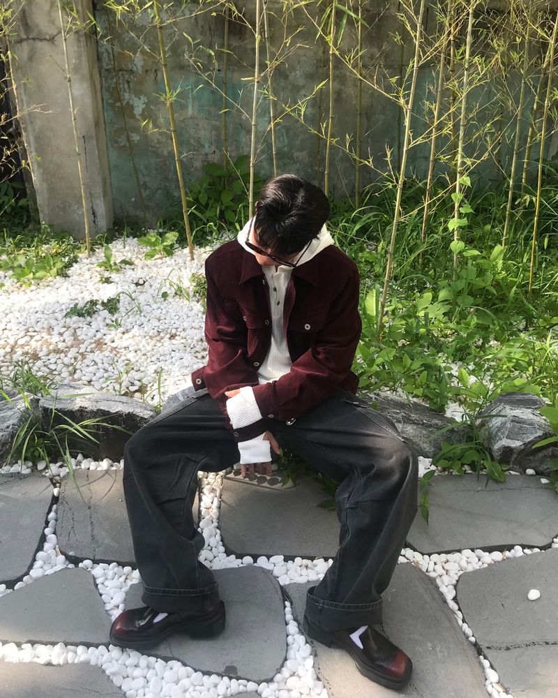 Deep-Dye Cotton Cargo Pants