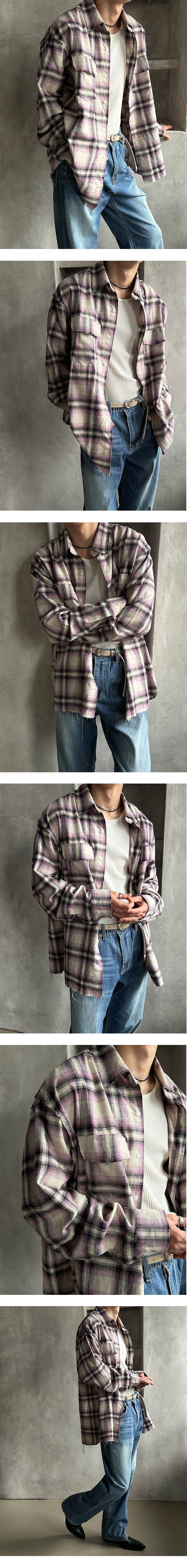 [F/W] Cutting check two pocket shirts (3color)