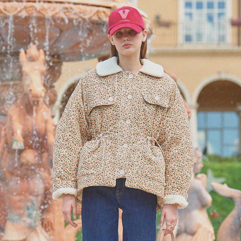 VITALSIGN（バイタルサイン）の「Flower Fleece Quilted Jacket (Yellow)（Jackets/Outerwear）」