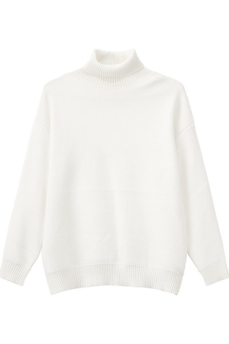 Heavyweight Turtleneck Knit Sweater