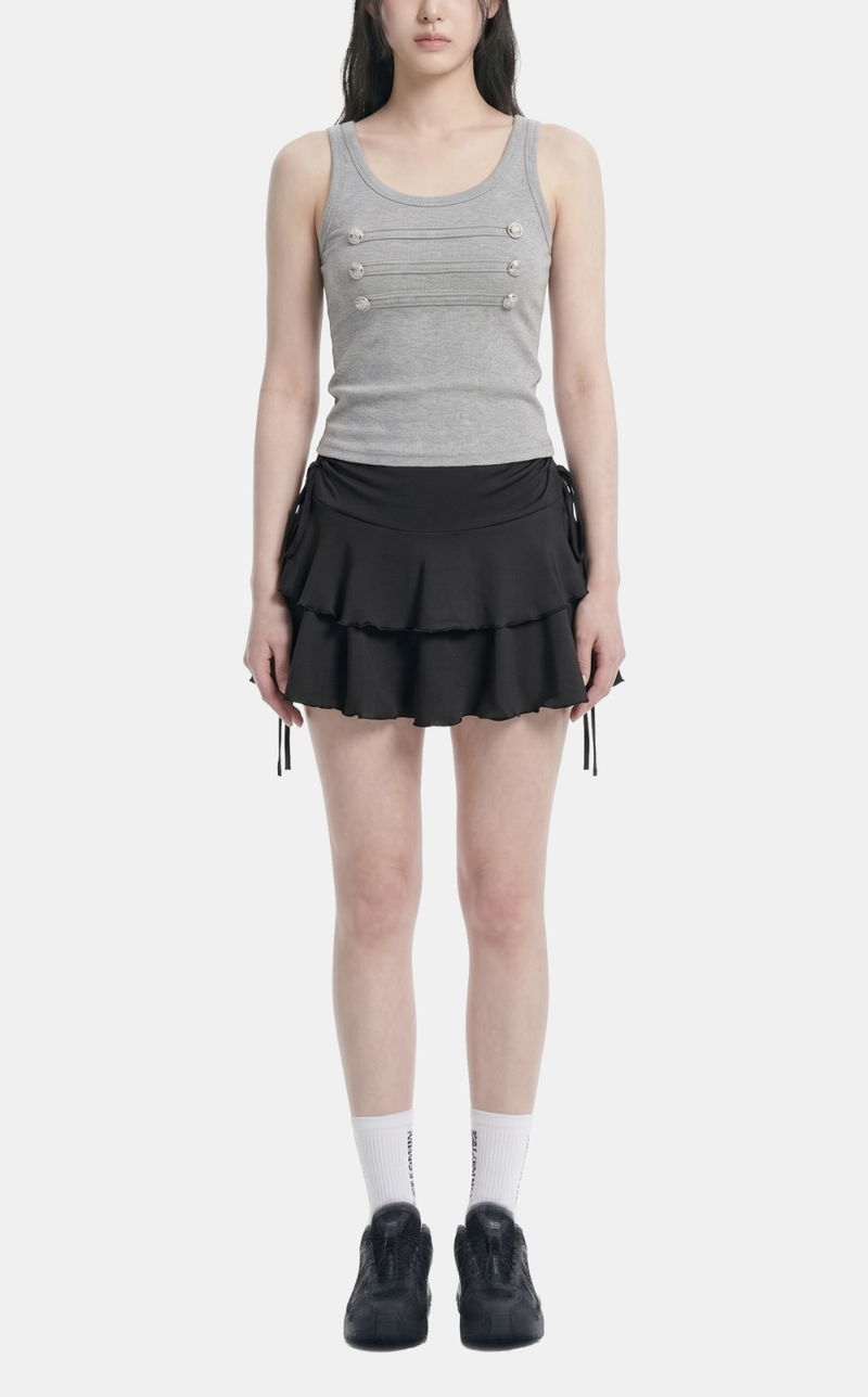 Evia Button Line Tank Top