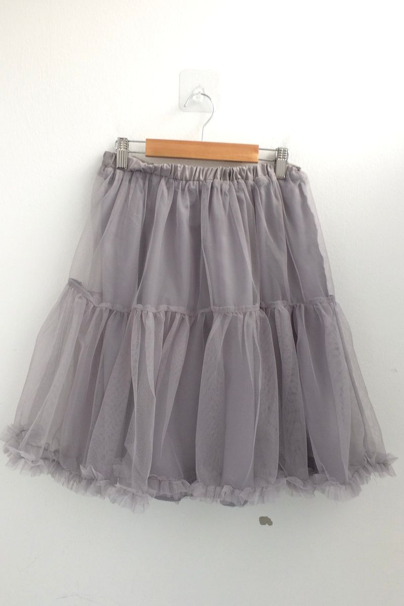 soft shirring frill skirt