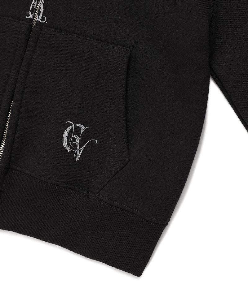 W STEM ZIP UP HOODIE BLACK(CV2FSFM402A)