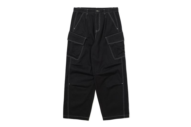 WIDE COTTON CARGO PANTS