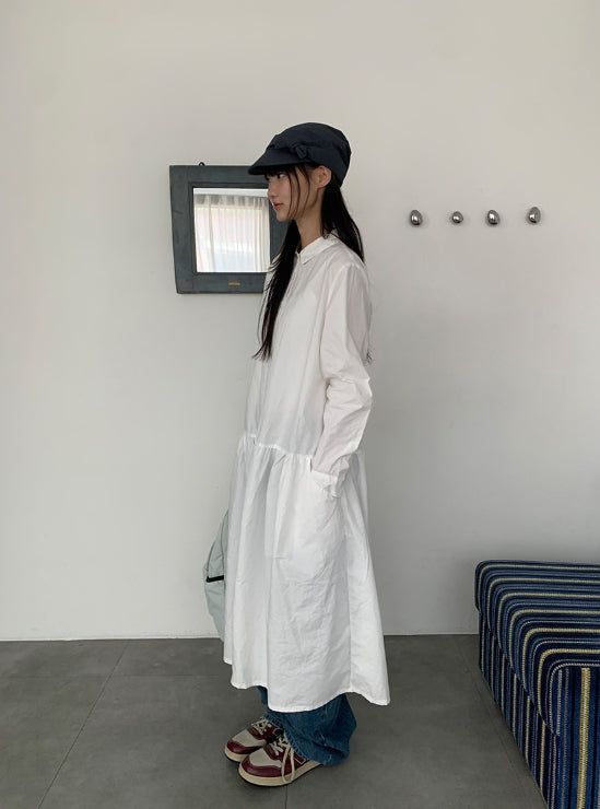 Coyal Cotton Shirt Long One Piece