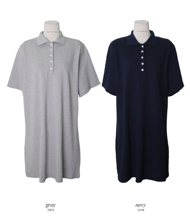 Summer PK Collar Mini Dress (3color)