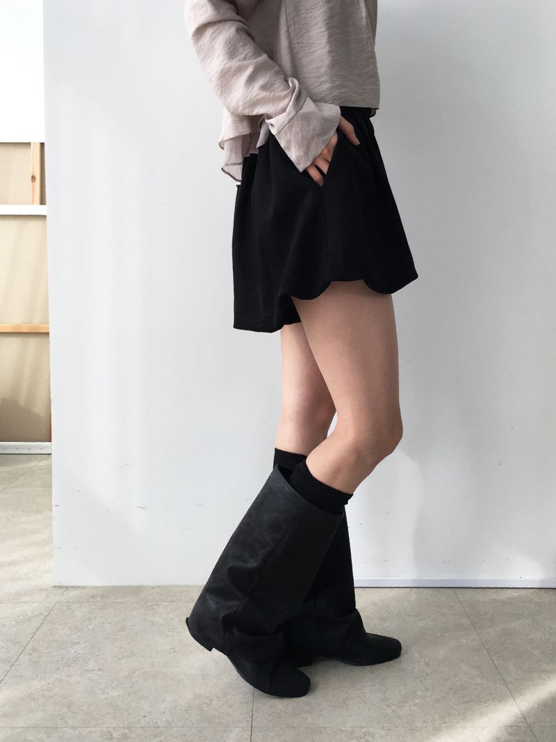 パンプキンスエードバンディングショーツ