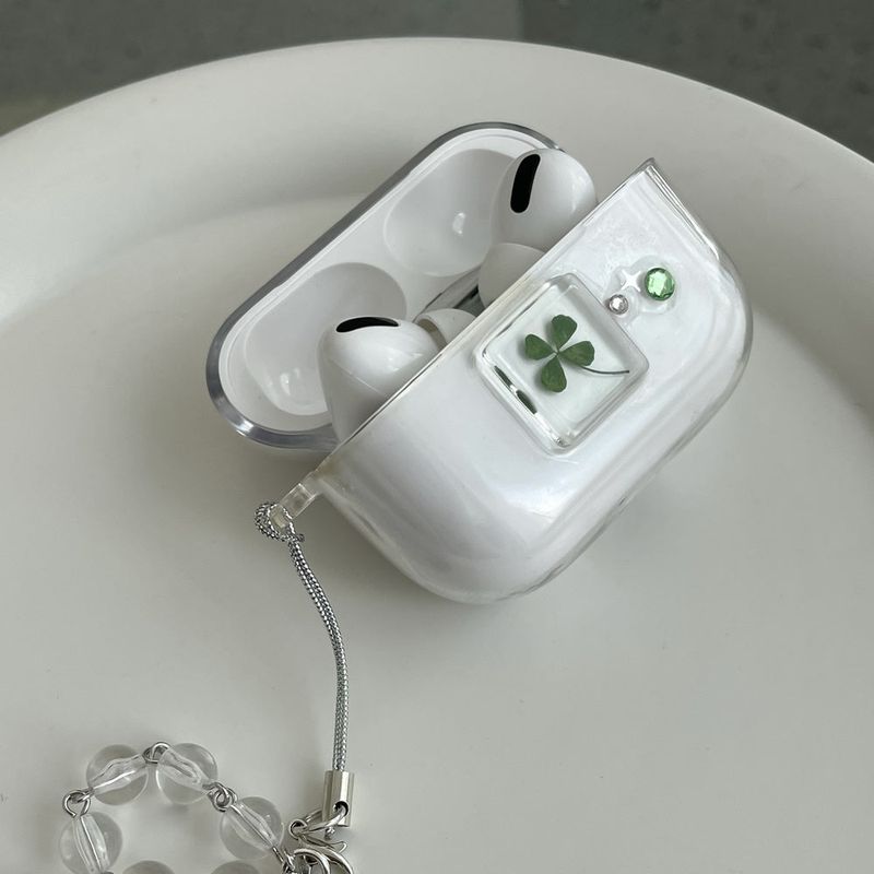 [made]glass clover ver  resin airpod case