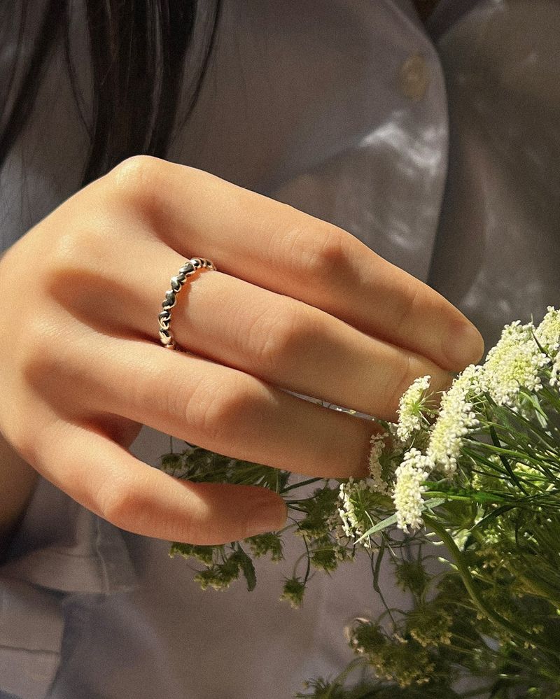 Derby heart ring (silver) *1PCS