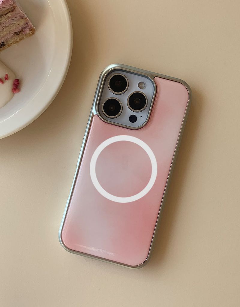 [MADE]ミスティローズ シルバー エポキシ MagSafeバンパー iPhoneケース