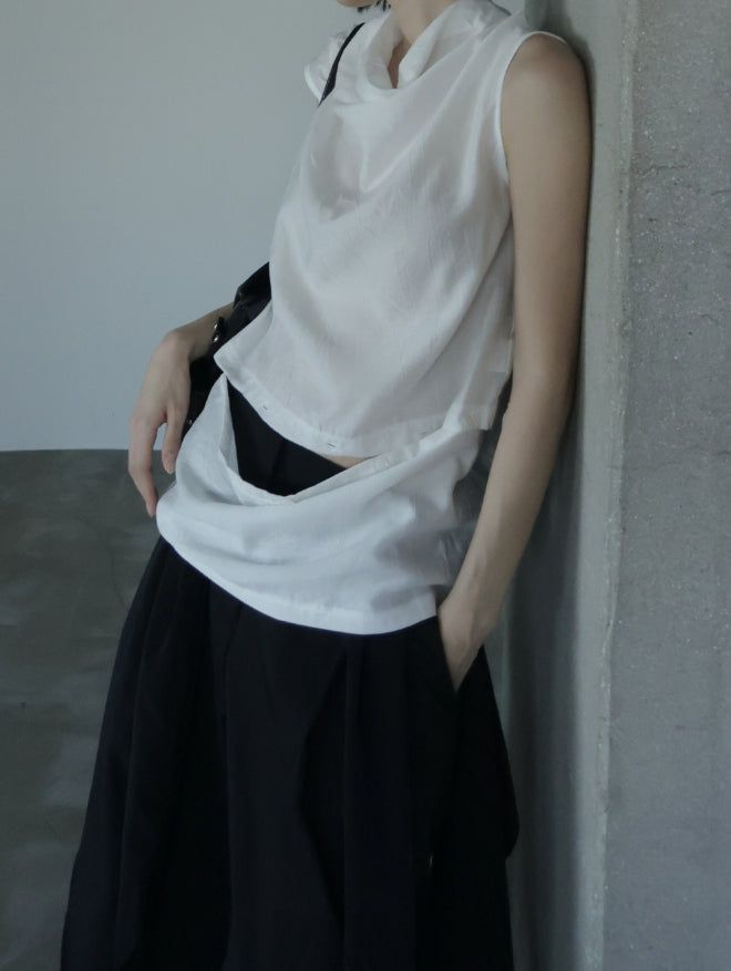 Lesia Cutout Cowl Neck Blouse
