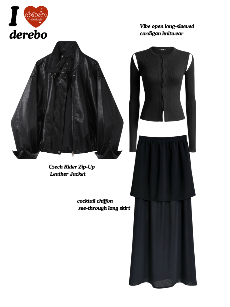 cocktail chiffon see-through long skirt