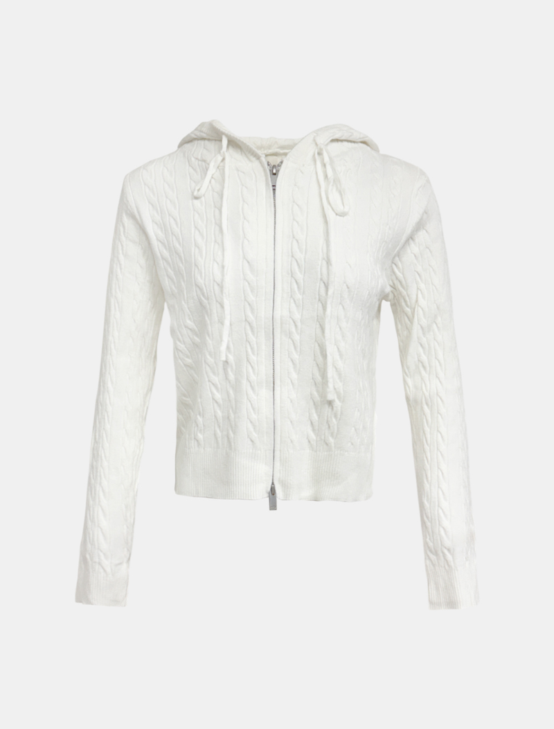 Soft Cable Hoodie Zip-Up