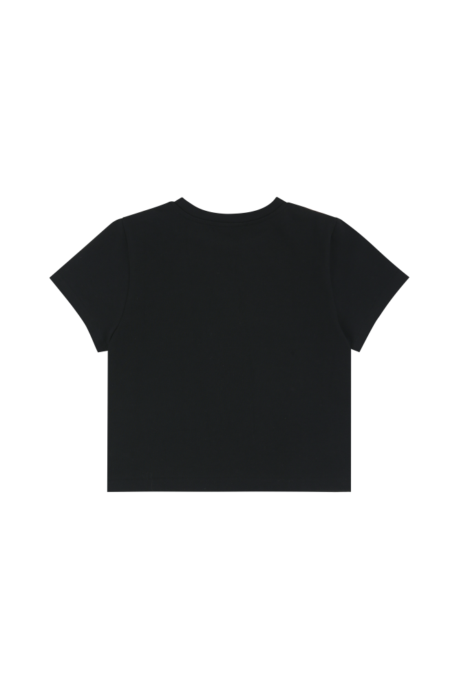 Black rock band crop t-shirts