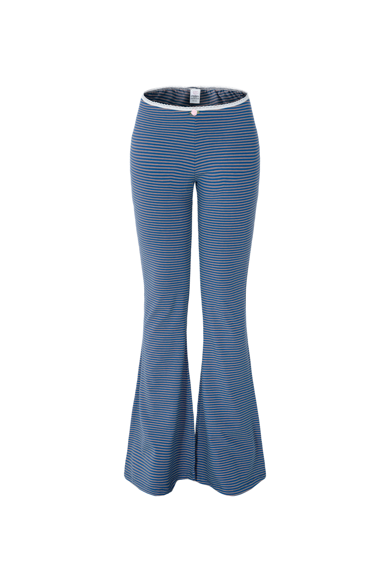 MINJIENA（ミンジエナ）の「stripe boot cut pants navy（Pants）」