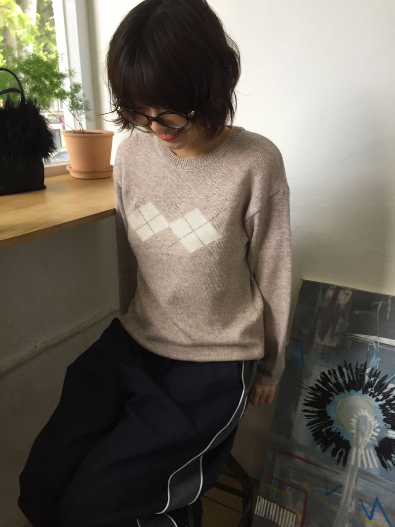 Ked Loose Fit Argyle Knit (3c)