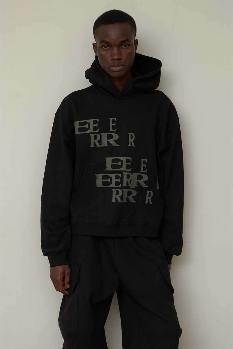 EEERRR Crack logo hoodie (Black)
