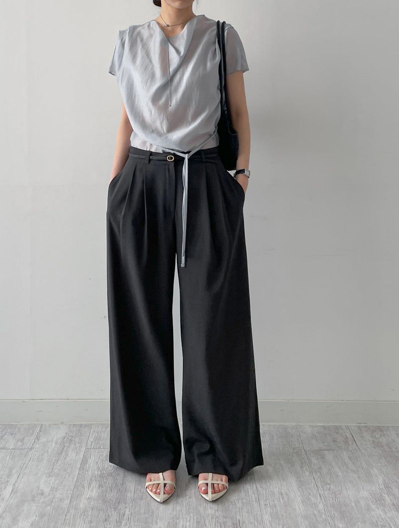 INCHANT ME（インチャントミー）の「[Summer ver.] Tie Two Tuck Long Wide Slacks（Pants）」
