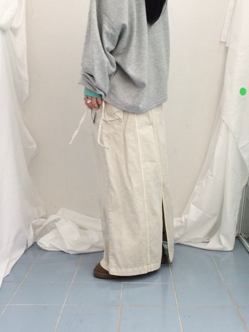 Numbering loose sweatshirt