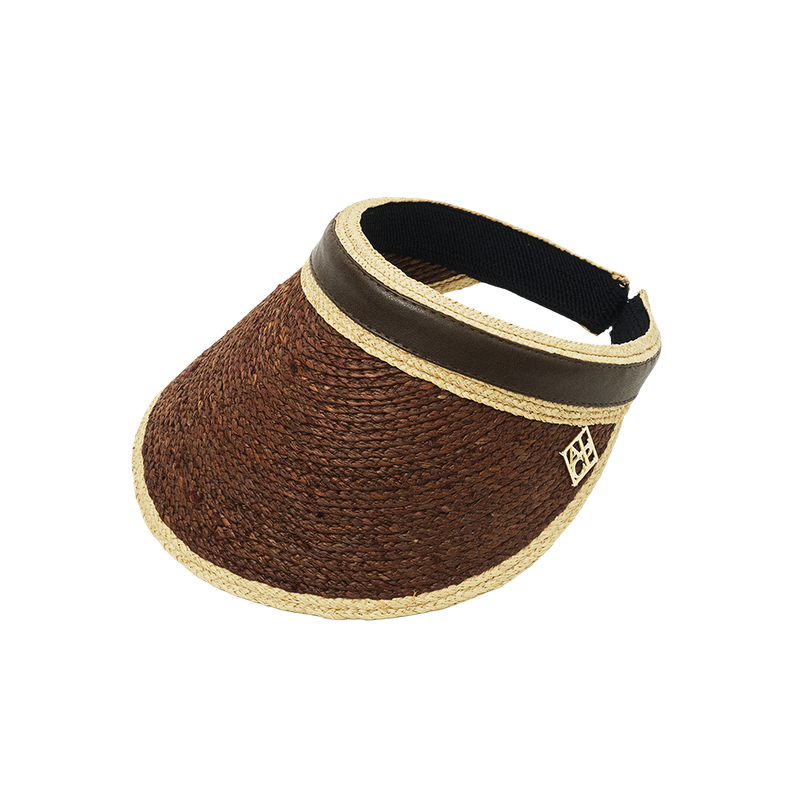 Diana Raphia Sun Visor (Brown)